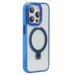 For iPhone 13 Pro Starlink Stand Clear Magsafe Phone Case(Blue)