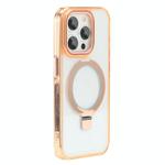 For iPhone 13 Pro Max Starlink Stand Clear Magsafe Phone Case(Orange)