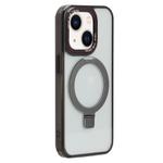 For iPhone 14 Plus Starlink Stand Clear Magsafe Phone Case(Black)