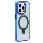 For iPhone 15 Pro Max Starlink Stand Clear Magsafe Phone Case(Blue)