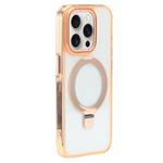 For iPhone 15 Pro Starlink Stand Clear Magsafe Phone Case(Orange)