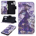 3D Colored Drawing Pattern Horizontal Flip Leather Case for  Huawei P30 Lite, with Holder & Card Slots & Wallet(Peacock)