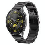 For Huawei Watch GT4 46mm Three Bead Stainless Steel Metal Watch Band(Black)