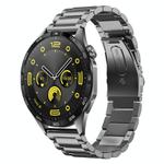 For Huawei Watch GT4 46mm Three Bead Stainless Steel Metal Watch Band(Gray)