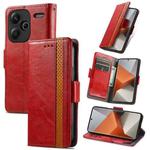 For Xiaomi Redmi Note 13 Pro+ CaseNeo Splicing Dual Magnetic Buckle Leather Phone Case(Red)