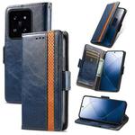 For Xiaomi 14 CaseNeo Splicing Dual Magnetic Buckle Leather Phone Case(Blue)