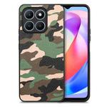For Honor X6a Retro Camouflage Leather Back Phone Case(Green)