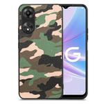 For OPPO A78 5G Retro Camouflage Leather Back Phone Case(Green)
