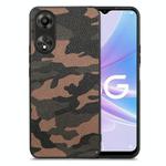 For OPPO A78 5G Retro Camouflage Leather Back Phone Case(Brown)