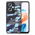 For OPPO A79 5G Retro Camouflage Leather Back Phone Case(Blue)