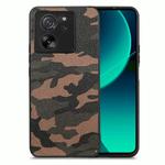 For Xiaomi 13T / 13T Pro Retro Camouflage Leather Back Phone Case(Brown)