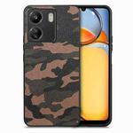 For Xiaomi Redmi 13C Retro Camouflage Leather Back Phone Case(Brown)