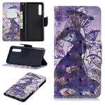 3D Colored Drawing Pattern Horizontal Flip Leather Case for  Huawei P30, with Holder & Card Slots & Wallet(Peacock)