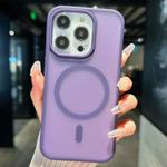 For iPhone 13 Pro Transparent TPU Hybrid PC Magsafe Phone Case(Purple)