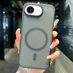 For iPhone 16e Transparent TPU Hybrid PC Magsafe Phone Case(Black)