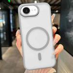 For iPhone 16e Transparent TPU Hybrid PC Magsafe Phone Case(Grey)