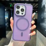 For iPhone 17 Pro Max Transparent TPU Hybrid PC Magsafe Phone Case(Purple)