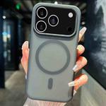 For iPhone 17 Pro Max Transparent TPU Hybrid PC Magsafe Phone Case(Black)