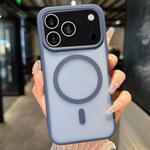 For iPhone 17 Pro Max Transparent TPU Hybrid PC Magsafe Phone Case(Blue)