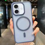 For iPhone 17 Transparent TPU Hybrid PC Magsafe Phone Case(Blue)