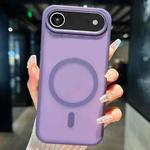 For iPhone 17 Air Transparent TPU Hybrid PC Magsafe Phone Case(Purple)