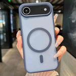 For iPhone 17 Air Transparent TPU Hybrid PC Magsafe Phone Case(Blue)