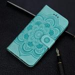 Mandala Embossing Pattern Horizontal Flip Leather Case for Galaxy A20e, with Holder & Card Slots & Wallet & Photo Frame &  Lanyard(Green)