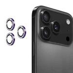 For iPhone 17 Pro / 17 Pro Max ENKAY AR Anti-reflection Individual Diamond Ring Camera Lens Glass Full Film(Deep Purple)