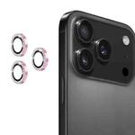 For iPhone 17 Pro / 17 Pro Max ENKAY AR Anti-reflection Individual Diamond Ring Camera Lens Glass Full Film(Pink)