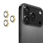 For iPhone 17 Pro / 17 Pro Max ENKAY AR Anti-reflection Individual Diamond Ring Camera Lens Glass Full Film(Golden)