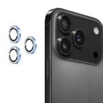 For iPhone 17 Pro / 17 Pro Max ENKAY AR Anti-reflection Individual Diamond Ring Camera Lens Glass Full Film(Sierra Blue)