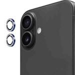 For iPhone 17 ENKAY AR Anti-reflection Individual Diamond Ring Camera Lens Glass Full Film(Deep Blue)