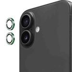 For iPhone 17 ENKAY AR Anti-reflection Individual Diamond Ring Camera Lens Glass Full Film(Deep Green)