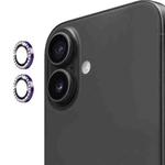 For iPhone 17 ENKAY AR Anti-reflection Individual Diamond Ring Camera Lens Glass Full Film(Deep Purple)