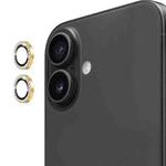 For iPhone 17 ENKAY AR Anti-reflection Individual Diamond Ring Camera Lens Glass Full Film(Golden)