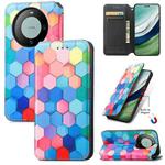 For Huawei Mate 60 Pro CaseNeo Colorful Magnetic Leather Phone Case(Colorful Cube)