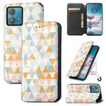 For Motorola Edge 40 Neo CaseNeo Colorful Magnetic Leather Phone Case(Rhombus)