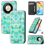 For Honor X50 CaseNeo Colorful Magnetic Leather Phone Case(Emeralds)