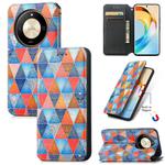 For Honor X50 CaseNeo Colorful Magnetic Leather Phone Case(Rhombus Mandala)