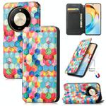 For Honor X50 CaseNeo Colorful Magnetic Leather Phone Case(Magic Space)