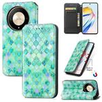 For Honor X9b CaseNeo Colorful Magnetic Leather Phone Case(Emeralds)