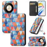 For Honor X9b CaseNeo Colorful Magnetic Leather Phone Case(Rhombus Mandala)