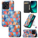 For Xiaomi 13T / 13T Pro CaseNeo Colorful Magnetic Leather Phone Case(Rhombus Mandala)
