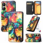 For Xiaomi Redmi 13C CaseNeo Colorful Magnetic Leather Phone Case(Colorful Cloud)