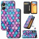 For Xiaomi Redmi 13C CaseNeo Colorful Magnetic Leather Phone Case(Purple Scales)