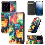 For Xiaomi 14 Pro CaseNeo Colorful Magnetic Leather Phone Case(Colorful Cloud)