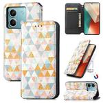 For Xiaomi Redmi Note 13 5G CaseNeo Colorful Magnetic Leather Phone Case(Rhombus)