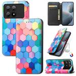 For Xiaomi Redmi K70E CaseNeo Colorful Magnetic Leather Phone Case(Colorful Cube)