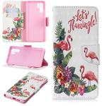 3D Colored Drawing Pattern Horizontal Flip Leather Case for  Huawei P30 Pro, with Holder & Card Slots & Wallet(English Flamingo)
