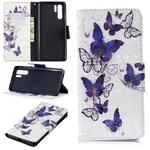 3D Colored Drawing Pattern Horizontal Flip Leather Case for  Huawei P30 Pro, with Holder & Card Slots & Wallet(Butterflies)